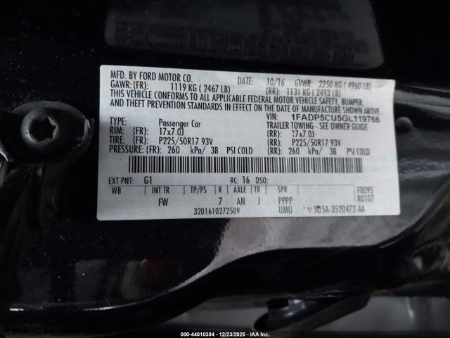 1FADP5CU5GL119766 Ford C-max Energi Sel