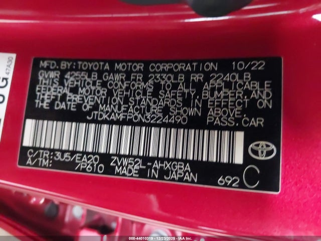 JTDKAMFP0N3224490 Toyota Prius Prime Limited