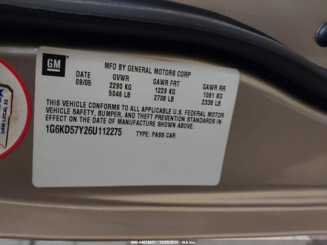 2006 CADILLAC DTS 1G6KD57Y26U112275 Photo 8