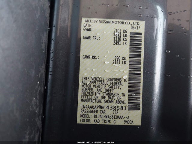 1N4AA6AP9HC438581 Nissan Maxima 3.5 Platinum