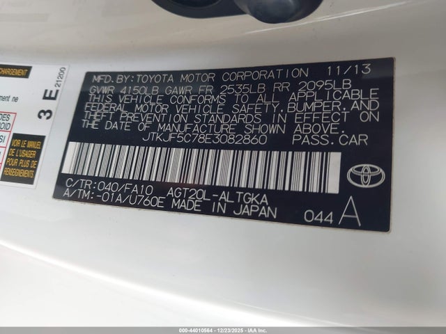 Scion TC 2014 JTKJF5C78E3082860 Image 9