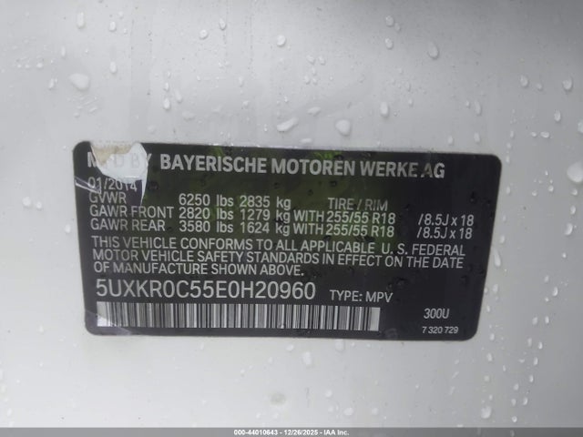 BMW X5 Xdrive35i 2014 5UXKR0C55E0H20960 Image 9