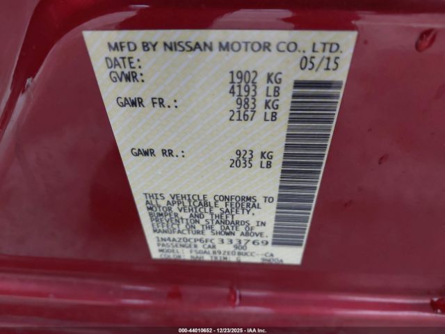 2015 NISSAN LEAF 1N4AZ0CP6FC333769 Photo 8