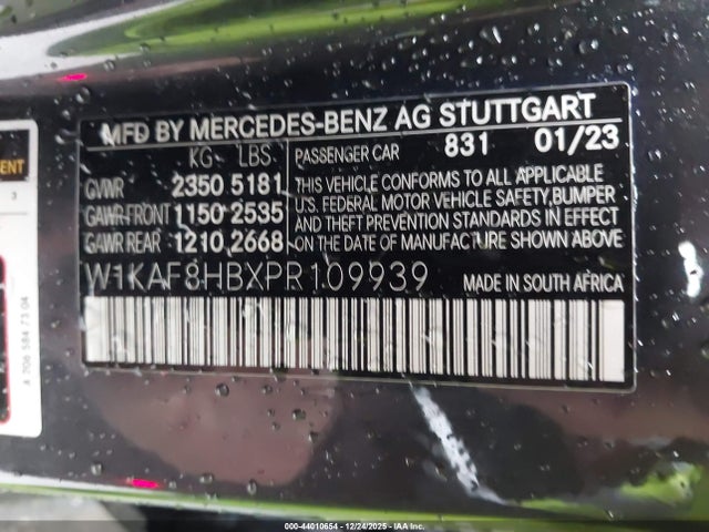 W1KAF8HBXPR109939 Mercedes-Benz Amg C 43 4matic
