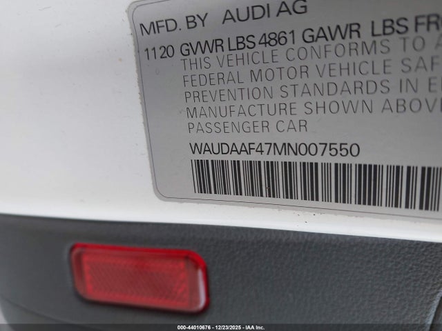 2021 AUDI A4 WAUDAAF47MN007550 Photo 8