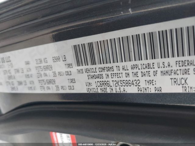 2019 RAM 1500 CLASSIC 1C6RR6LT2KS586432 Photo 8