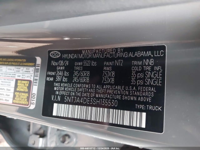 Hyundai Santa Cruz Se 2025 5NTJA4DE3SH135530 Image 9