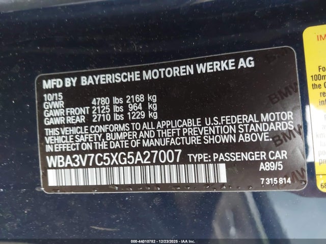 2016 BMW 428I WBA3V7C5XG5A27007 Photo 8