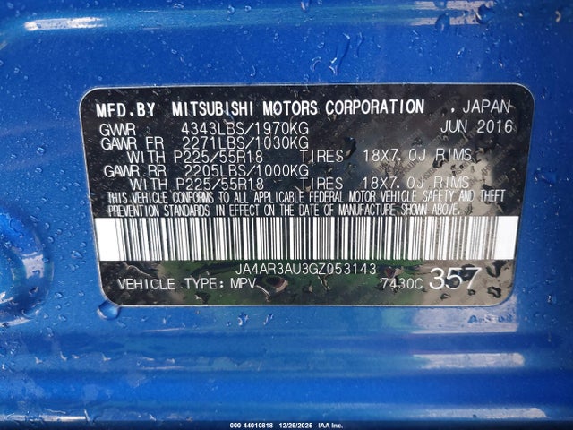 2016 MITSUBISHI OUTLANDER SPORT JA4AR3AU3GZ053143 Photo 8