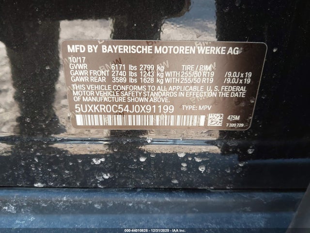Aukcja sprzedaży 2018 Bmw X5 Xdrive35i, vin: 5UXKR0C54J0X91199, numer aukcji: 44010828