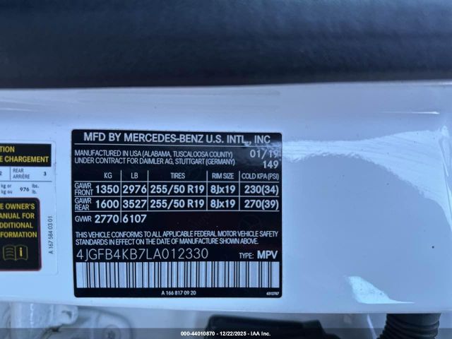 2020 MERCEDES-BENZ GLE 350 4JGFB4KB7LA012330 Photo 8