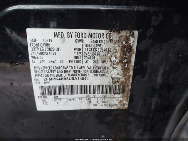 Ford Edge Titanium 2020 2FMPK4K98LBA14044 Image 9