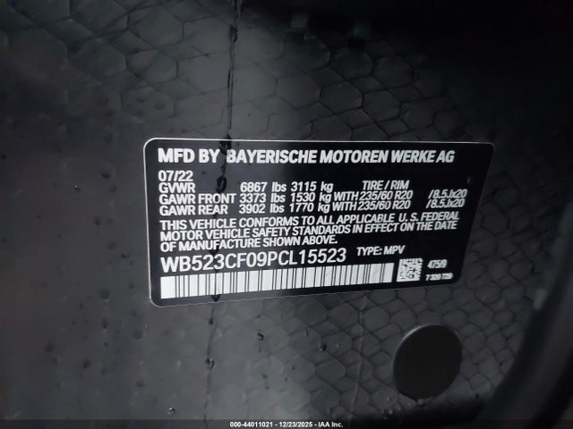 2023 BMW IX WB523CF09PCL15523 Photo 8