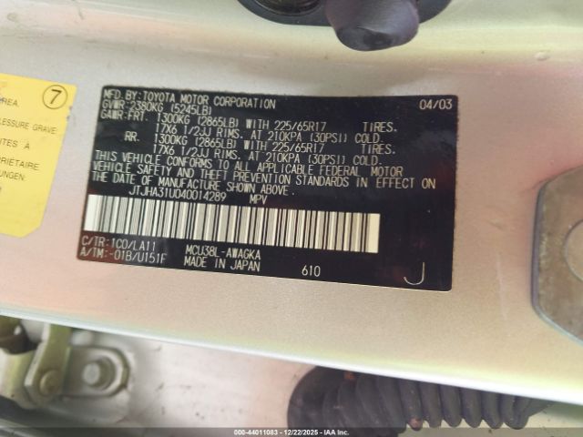 2004 LEXUS RX 330 JTJHA31U040014289 Photo 8