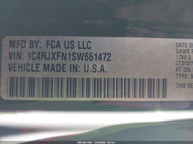 2025 JEEP WRANGLER 1C4RJXFN1SW661472 Photo 8