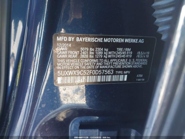 2015 BMW X3 5UXWX9C52F0D57563 Photo 8