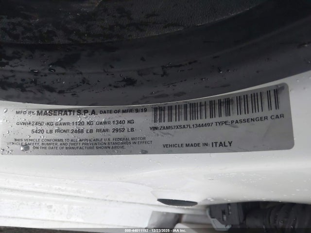 ZAM57XSA7L1344497 Maserati Ghibli