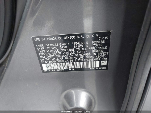 3HGGK5H82FM773611 Honda Fit Ex/ex-l
