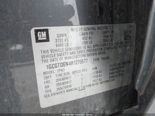 1GCGTDEN4H1270677 Chevrolet Colorado Z71