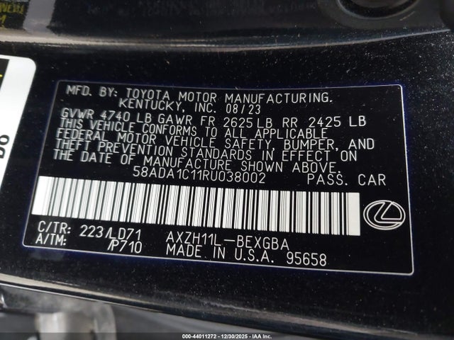 58ADA1C11RU038002 Lexus ES 300H