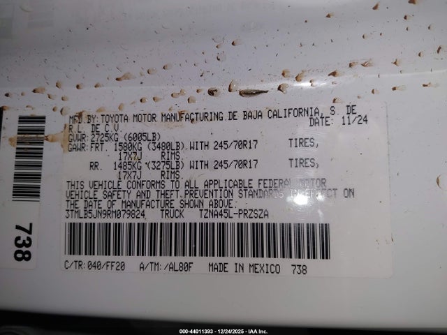 3TMLB5JN9RM079824 Toyota Tacoma Sr5