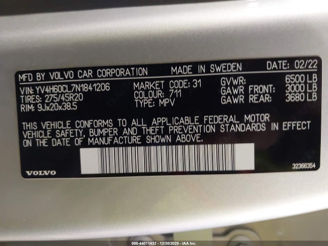 2022 VOLVO XC90 RECHARGE PLUG-IN HYBRID YV4H60CL7N1841206 Photo 8