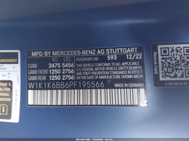 W1K1K6BB6PF195566 Mercedes-Benz Amg E 53 4matic