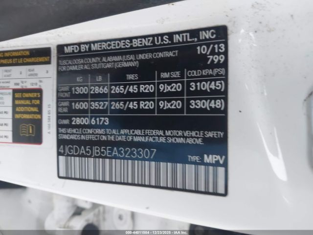 2014 MERCEDES-BENZ ML 350 4JGDA5JB5EA323307 Photo 8