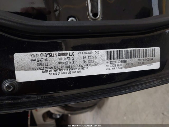 2012 CHRYSLER 300 2C3CCAFJ7CH800860 Photo 8