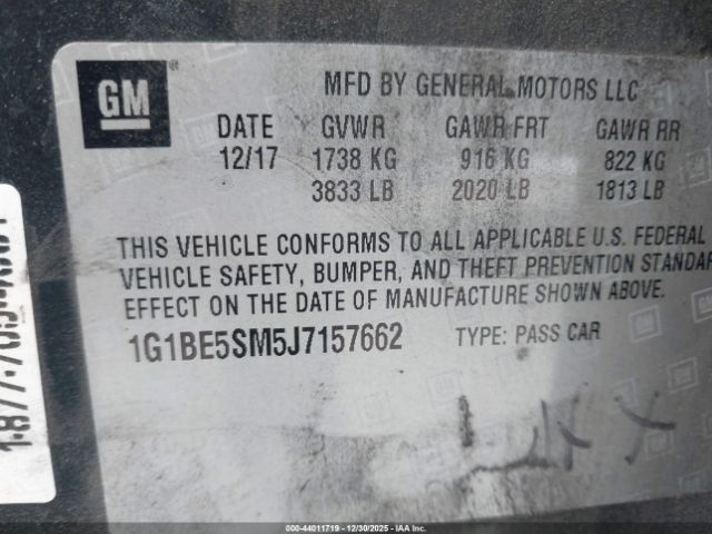 2018 CHEVROLET CRUZE 1G1BE5SM5J7157662 Photo 8