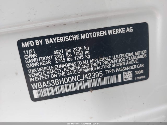 2022 BMW 530 WBA53BH00NCJ42395 Photo 8