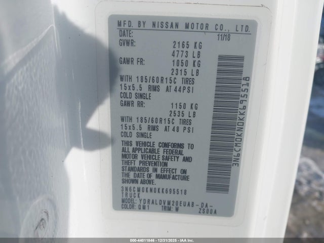 3N6CM0KN0KK695518 Nissan Nv200 S
