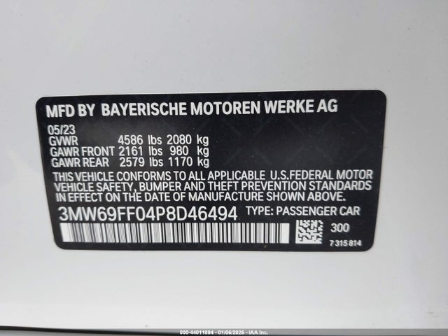 2023 BMW 330I 3MW69FF04P8D46494 Photo 8