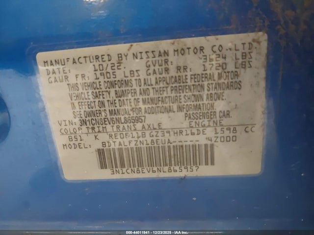 3N1CN8EV6NL865957 Nissan Versa 1.6 Sv Xtronic Cvt