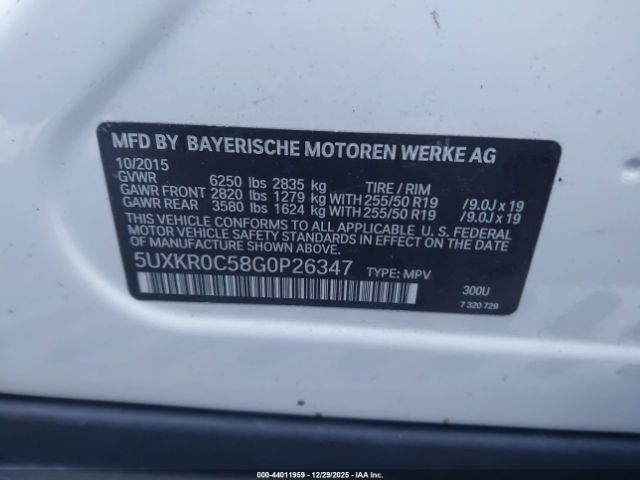 2016 BMW X5 5UXKR0C58G0P26347 Photo 8