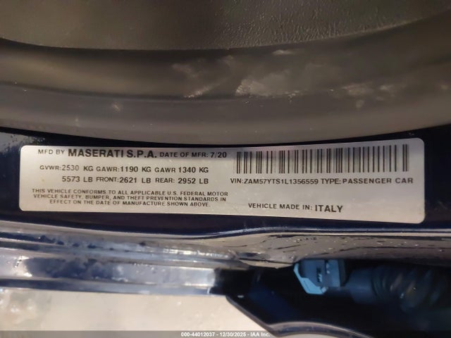 2020 MASERATI GHIBLI ZAM57YTS1L1356559 Photo 8