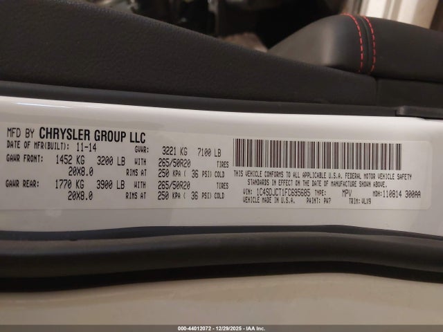 Dodge Durango R/t 2015 1C4SDJCT1FC695685 Image 9