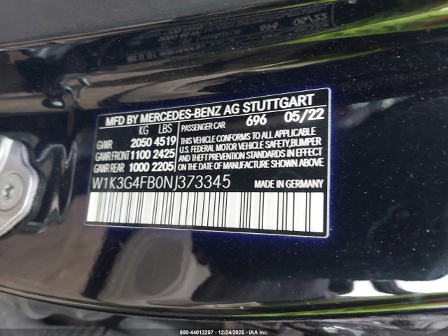 2022 MERCEDES-BENZ A 220 W1K3G4FB0NJ373345 Photo 8