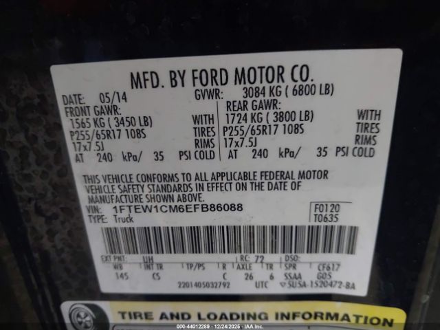 2014 FORD F-150 1FTEW1CM6EFB86088 Photo 8