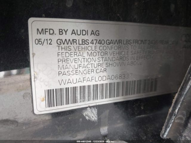2013 AUDI A4 WAUAFAFL0DA068337 Photo 8