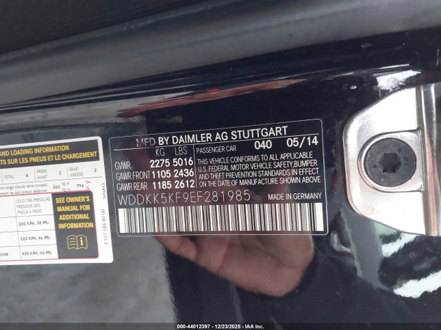 Mercedes-Benz E 350 2014 WDDKK5KF9EF281985 Image 9