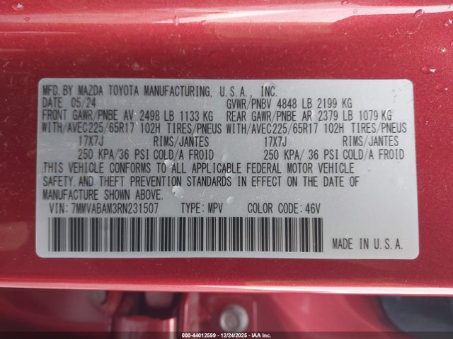 7MMVABAM3RN231507 Mazda Cx-50 2.5 S Select