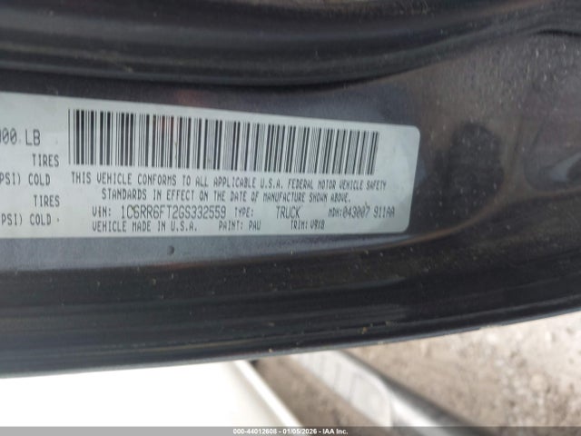 44012608 :رقم المزاد ، 1C6RR6FT2GS332559 vin ، 2016 Ram 1500 Express مزاد بيع