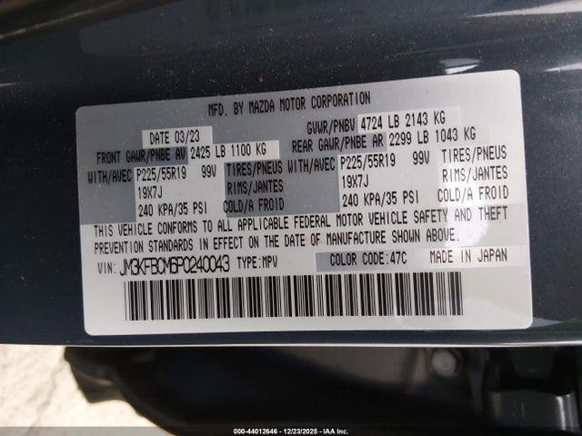 Mazda Cx-5 2.5 S Carbon Edition 2023 JM3KFBCM6P0240043 Image 9