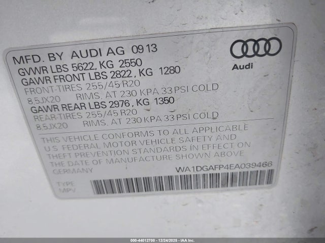 2014 AUDI Q5 WA1DGAFP4EA039466 Photo 8