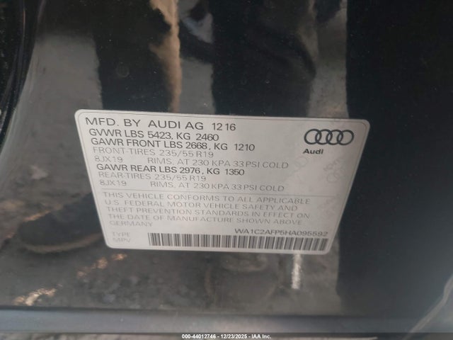 2017 AUDI Q5 WA1C2AFP5HA095592 Photo 8
