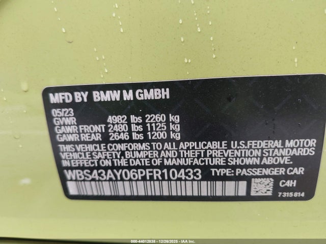 2023 BMW M3 WBS43AY06PFR10433 Photo 8