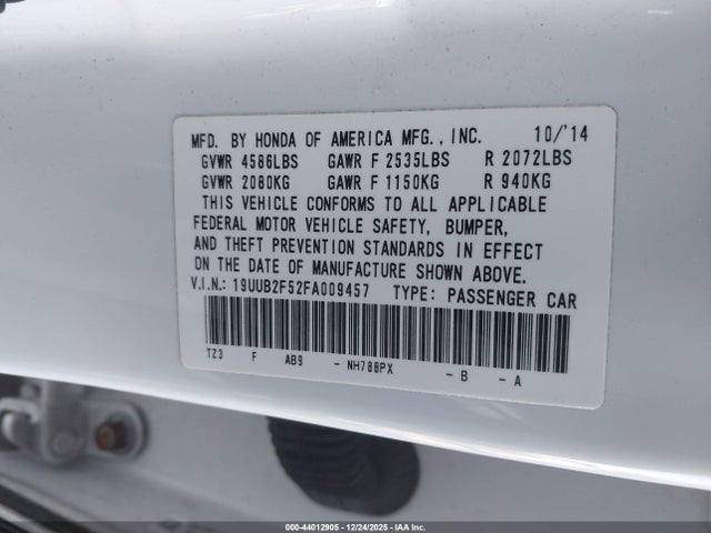 Продаж на аукціоні авто 2015 Acura Tlx V6 Tech, vin: 19UUB2F52FA009457, номер лоту: 44012905