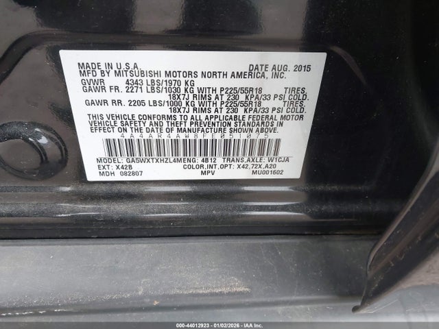 2015 MITSUBISHI OUTLANDER SPORT 4A4AR4AW8FE051075 Photo 8