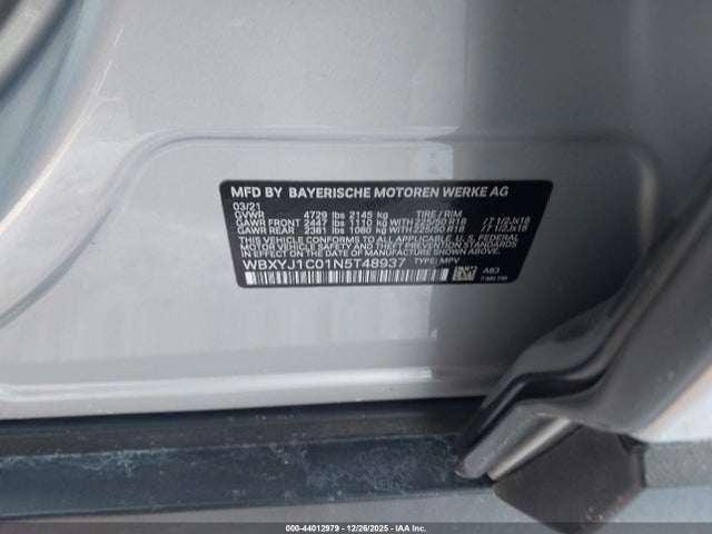 Продажа на аукционе авто 2022 Bmw X2 Xdrive28i, vin: WBXYJ1C01N5T48937, номер лота: 44012979